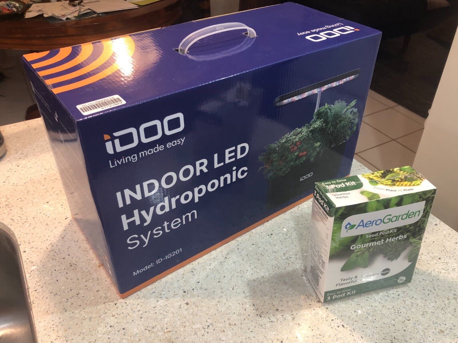 iDOO Indoor LED Hydroponic Growing System-7 Pods- Mini - AeroGarden Seed Pod Kit