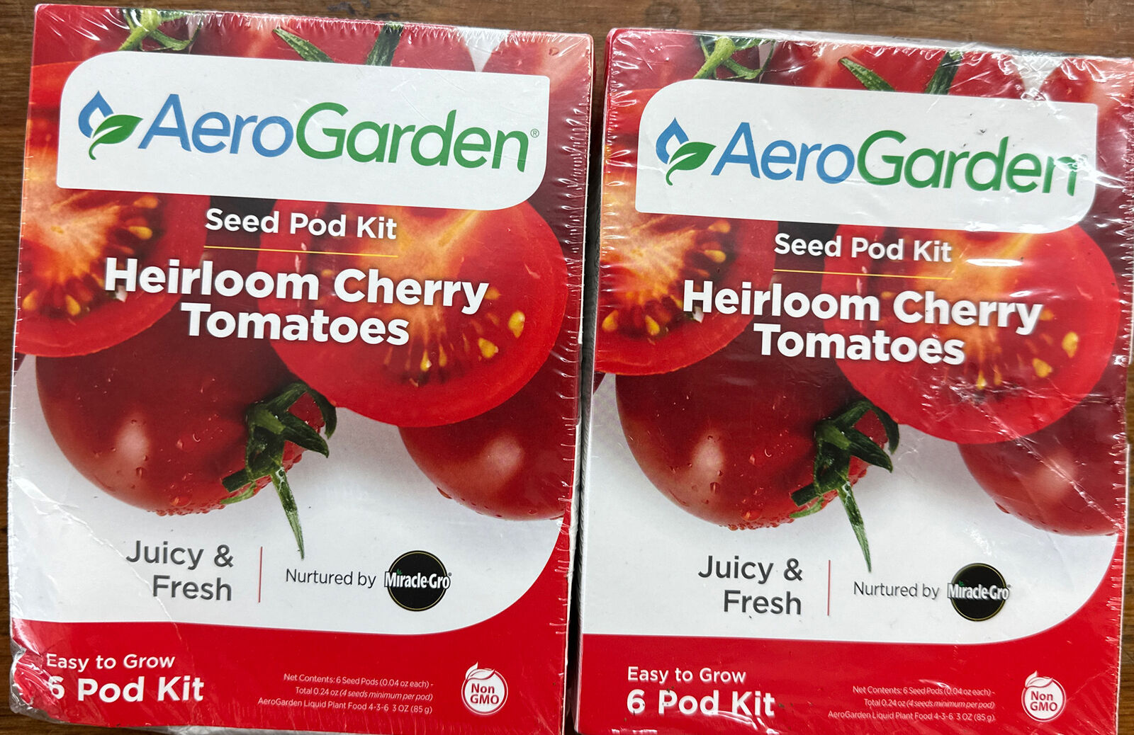 Lots Of -2-AeroGarden Heirloom Cherry Tomato Seed Pod Kit - 12 Pods - SEALED