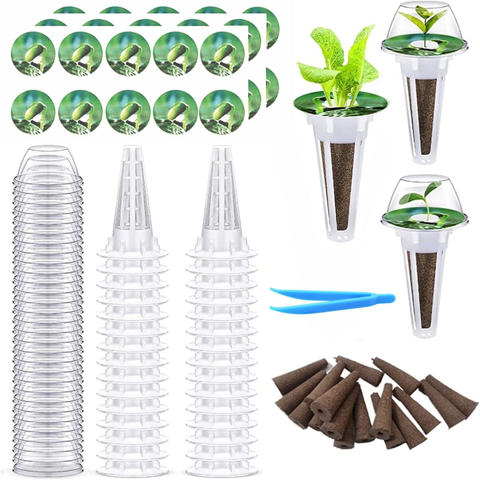 XFVFXZZ 121 Pcs Seed Pods Kit Compatible with Aerogarden, Suitable for Hydrop...