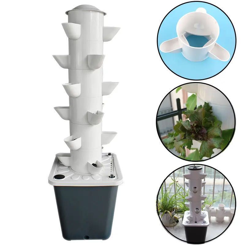 Hydroponics Growing System 6 Layers Vertical Tower Garden Eco Greenhouse Kit
