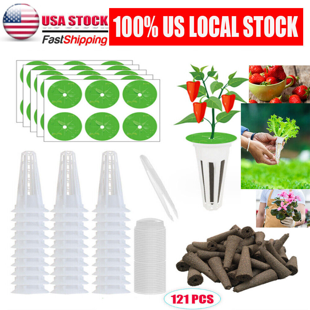 121pcs Seed Pod Kit Hydroponics Garden Accessories Grow Anything Kit Sponge Dome