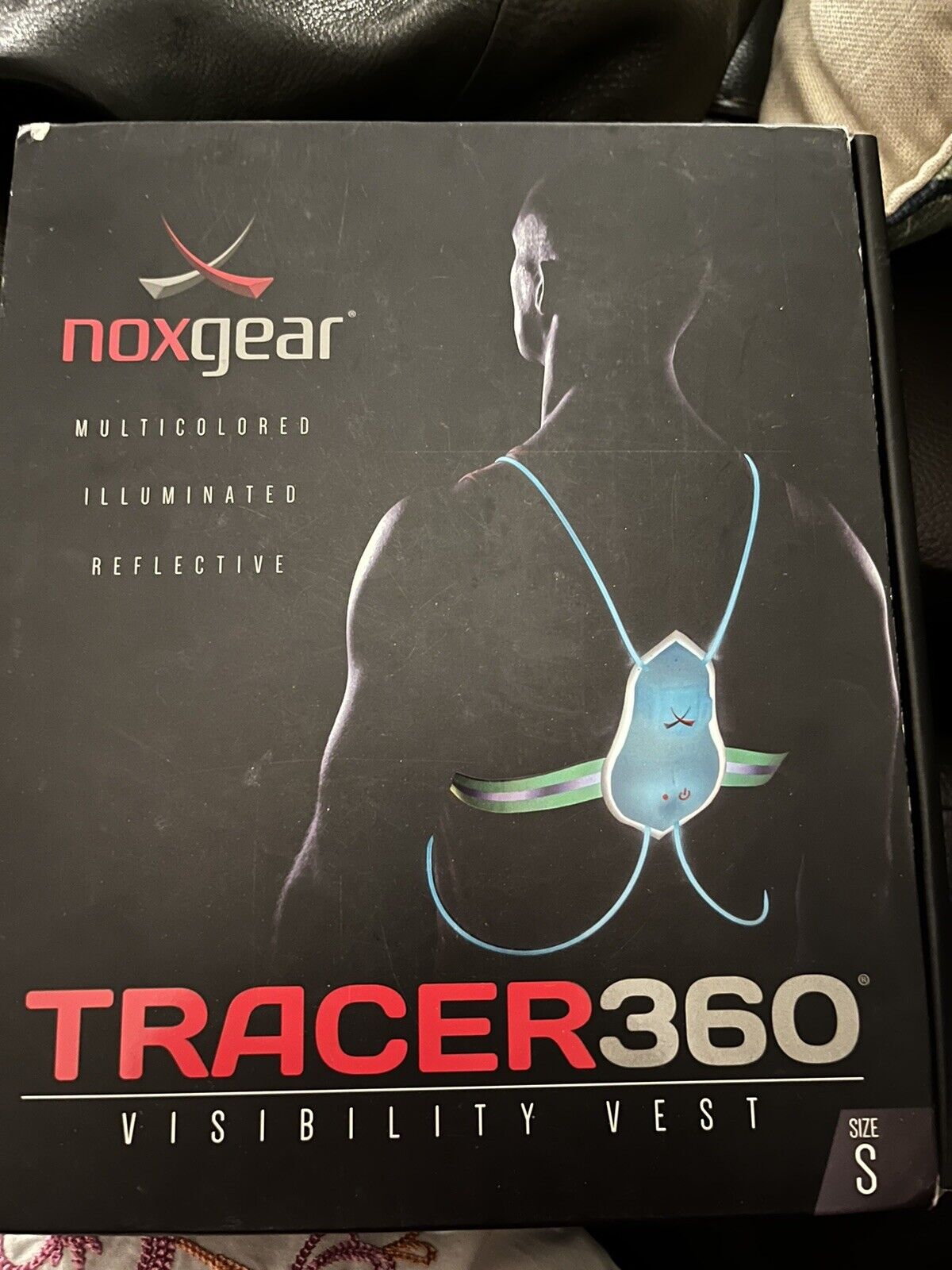 Noxgear Tracer 360 Visibility Multicolor Reflective Running Vest Small