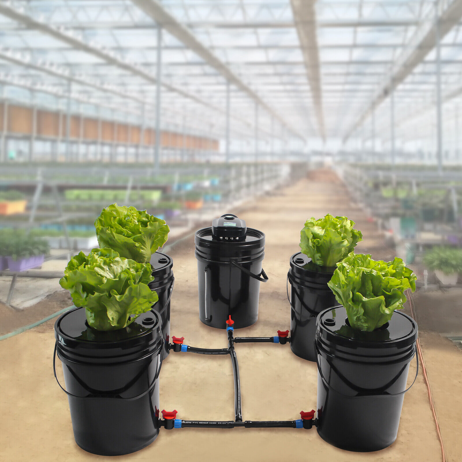 Hydroponics Grow System Kit 5-Bucket 5.28 Gallon Herb Garden Kit Indoor/outdoor
