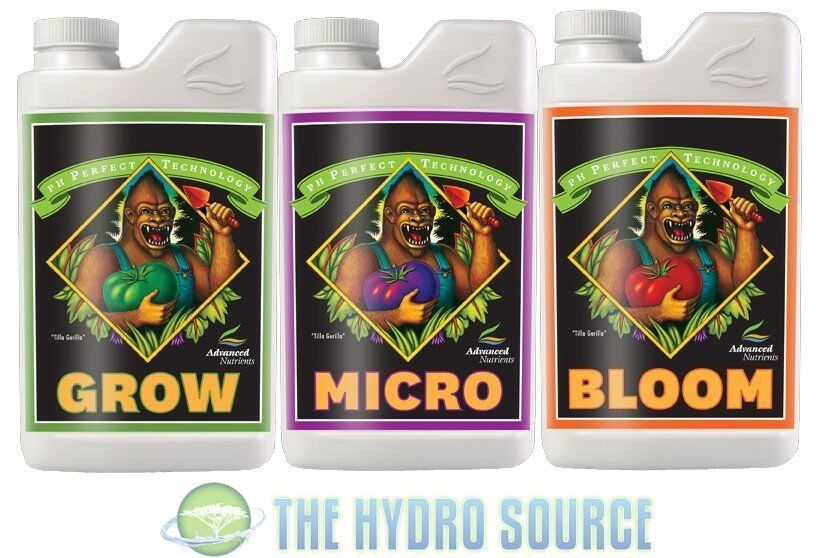 Advanced Nutrients Grow Micro Bloom pH Perfect Bundle Set Combo Base Nutrients