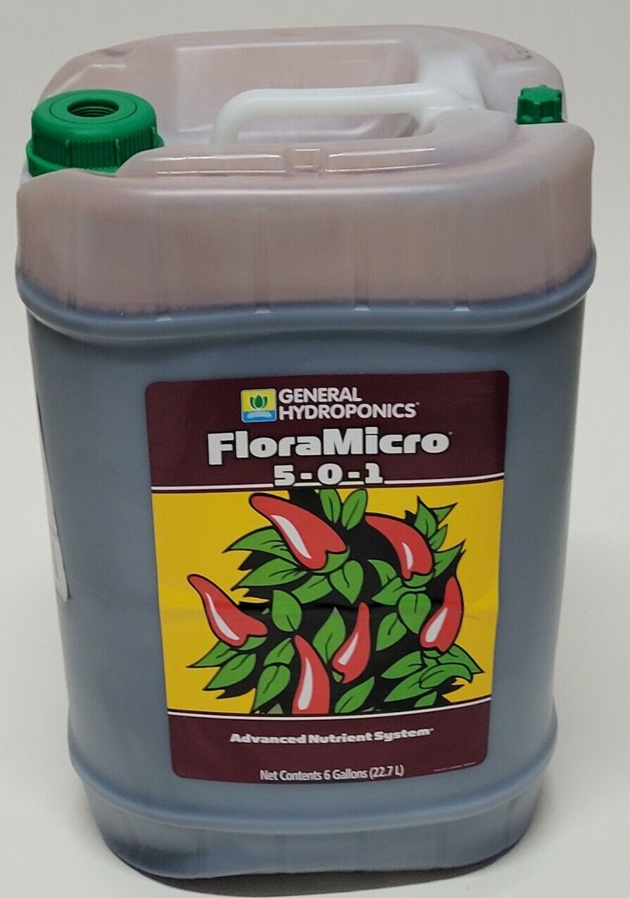 General Hydroponic FloraMicro 5-0-1..... 6 Gallons...  Advanced Nutrient System