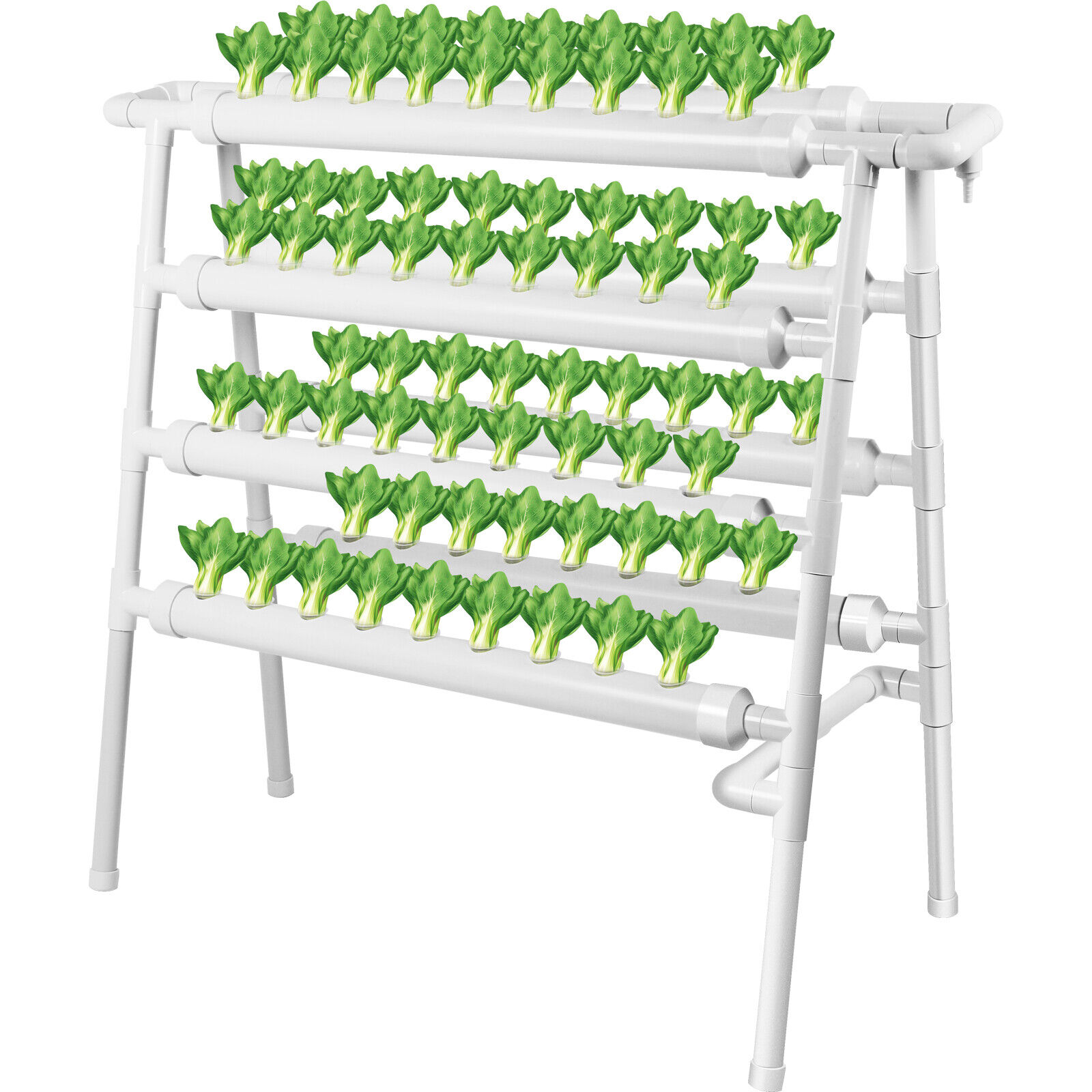 72 Holes 2 Layers 8 Pipes Hydroponic Grow Kit , PVC Hydroponics Growing System