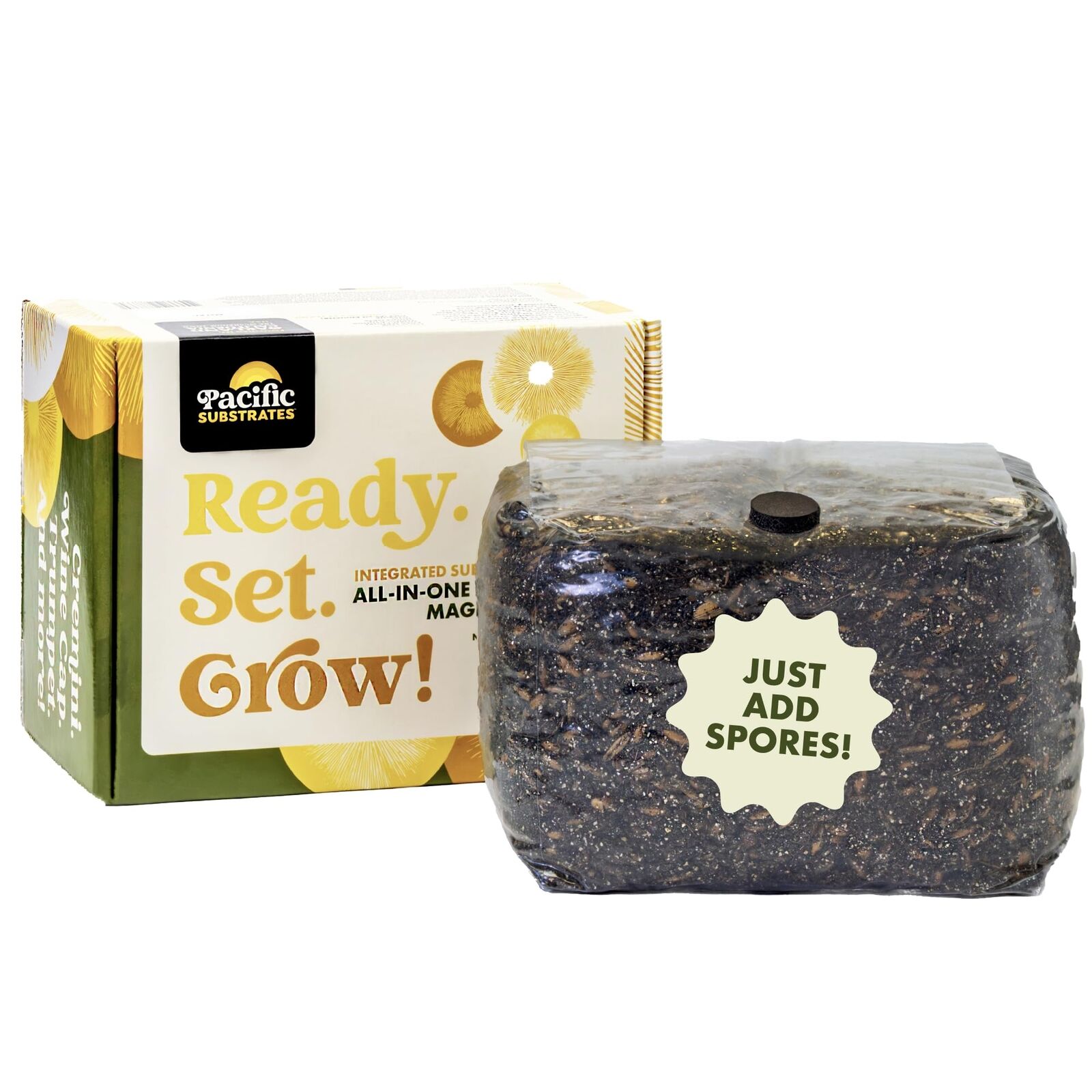 Mushroom Grow Kit | Easy to Grow All-in-One Sterilized Grain and Manure-Based...