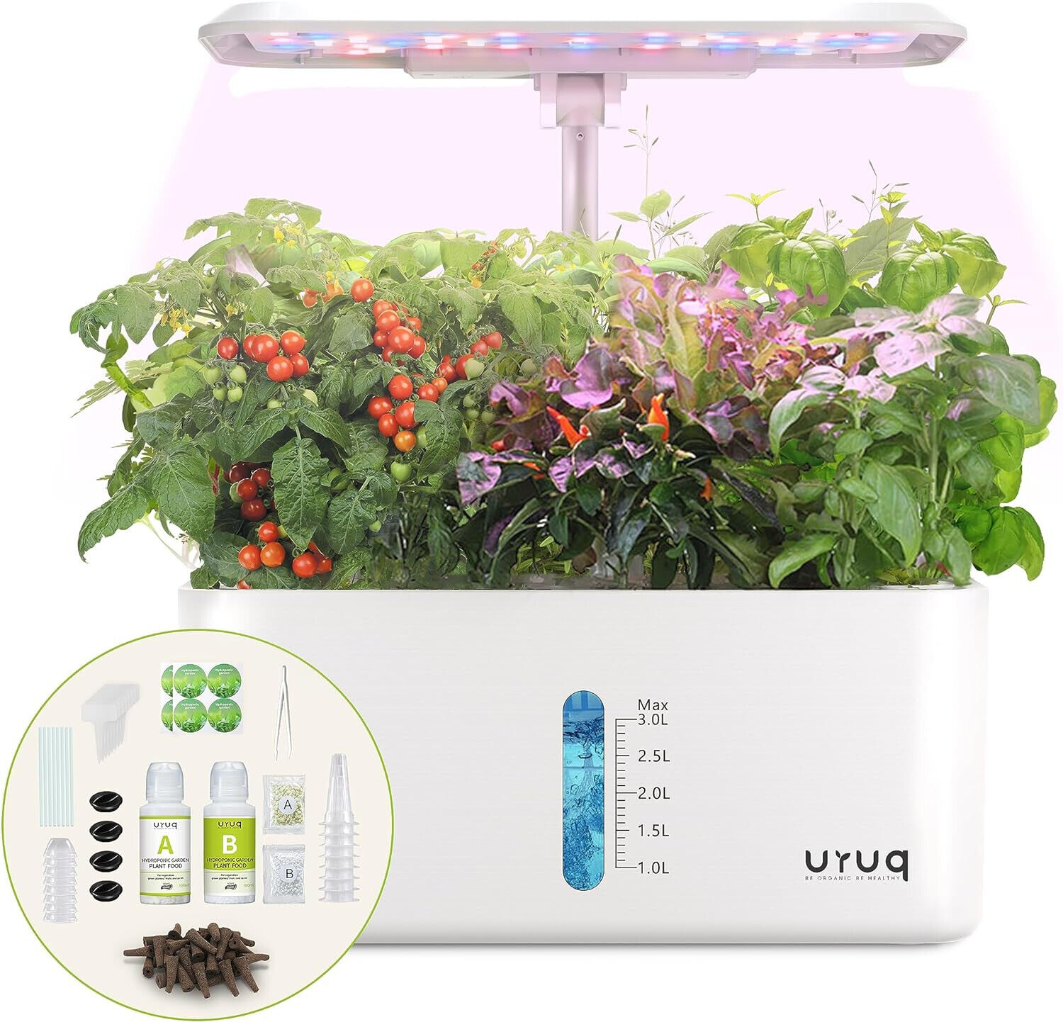 ✅ Hydroponics Growing System Indoor Garden: 8 Pods Herb Garden Kit Indoor w/ LED