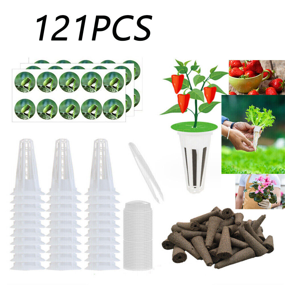 121Pcs Seed Pod Kit Hydroponics Garden Sponge Dome Accessories Grow Anything Kit