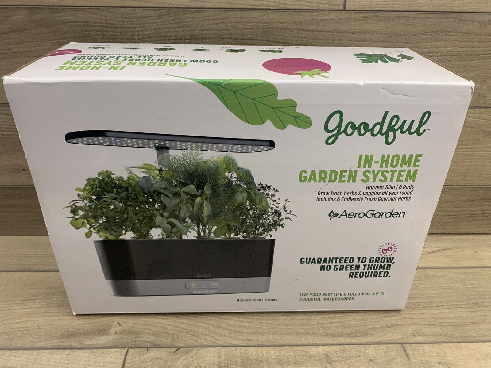 Goodful AeroGarden In home Garden System 6 Pod System. Open Box.