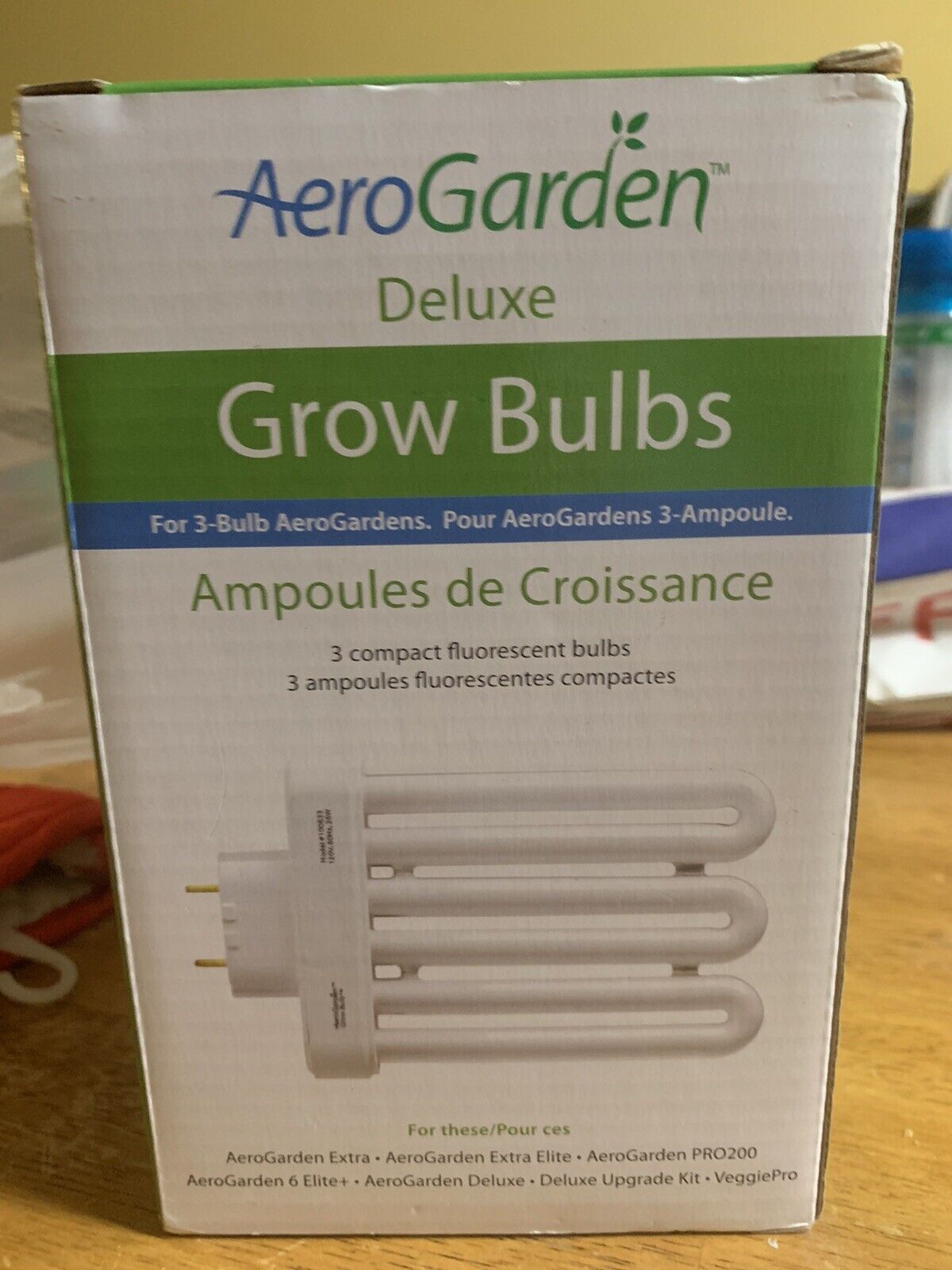 NEW AeroGarden 3-Pack Deluxe Grow Bulbs      Model 100633