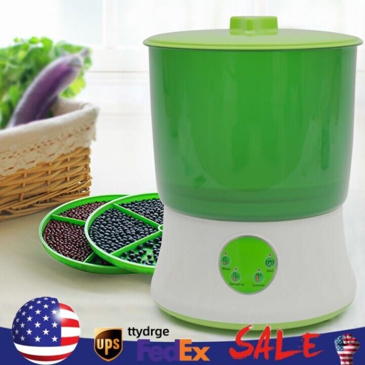 2-Layer Automatic Bean Sprouts Machine Electric Bean Seed Sprouter Sprout Maker