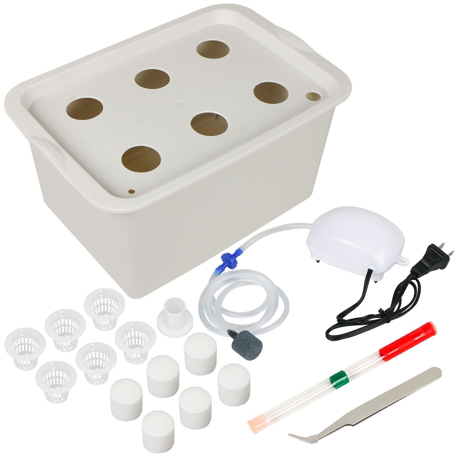 Aunifun Hydroponics Grower Kit DIY Self Watering Indoor Hydroponics Tools DWC