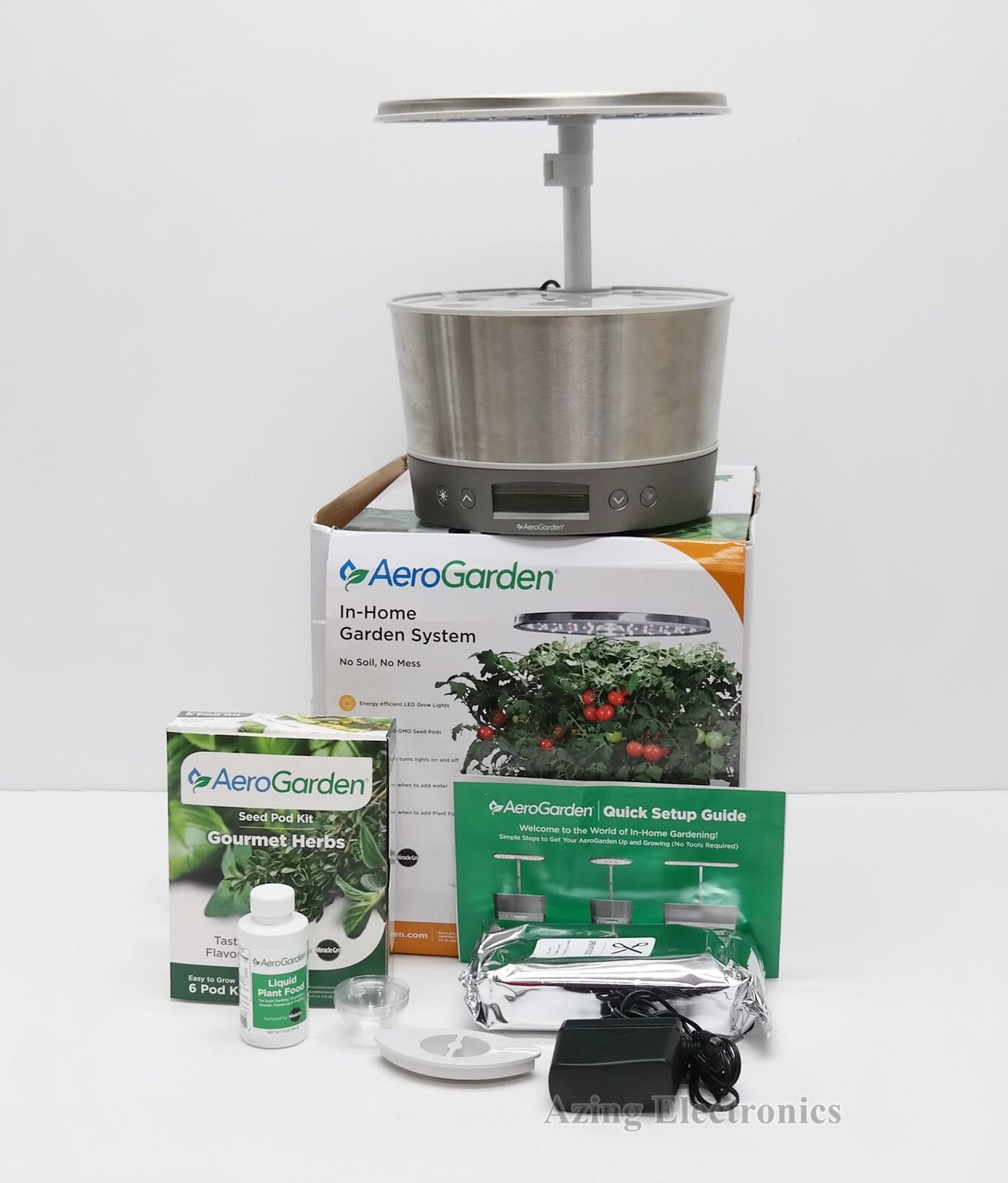AeroGarden Harvest 360 Garden System soil-free non-GMO an Gourtmet Herbs