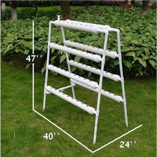 TECHTONGDA Hydroponic 70 Sites 8 Pipes 4 Layers 2 Rows Grow Kit Grow System
