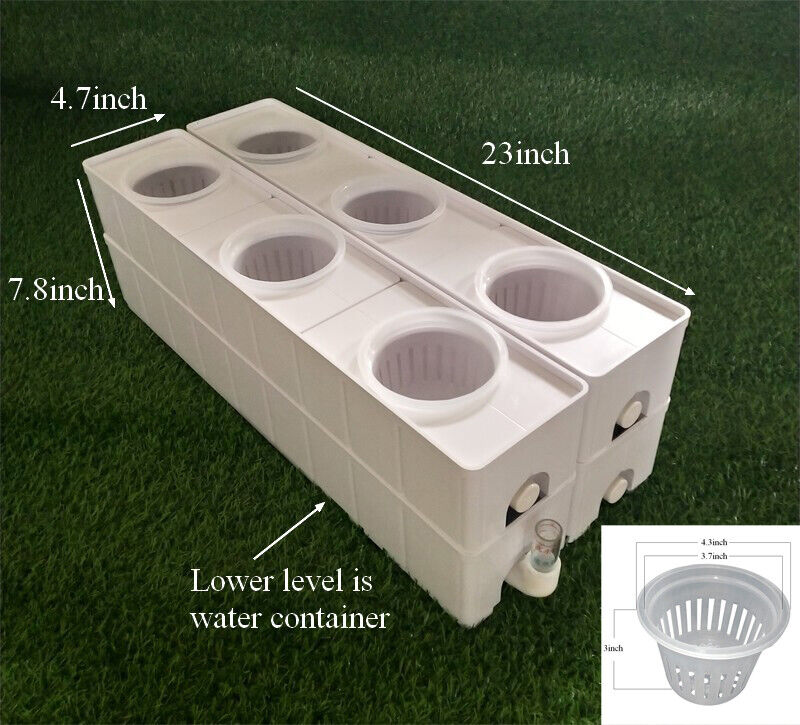 Hydroponic Site Grow Kit 6 Holes Plant System Grow Kit with Water Container