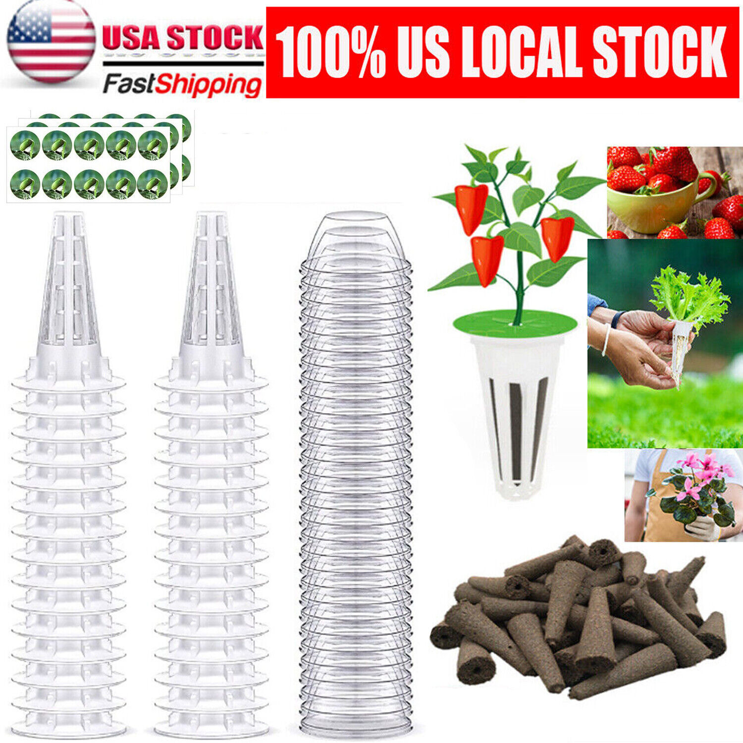 120pcs Seed Pod Kit Hydroponics Garden Accessories Grow Anything Kit Sponge Dome