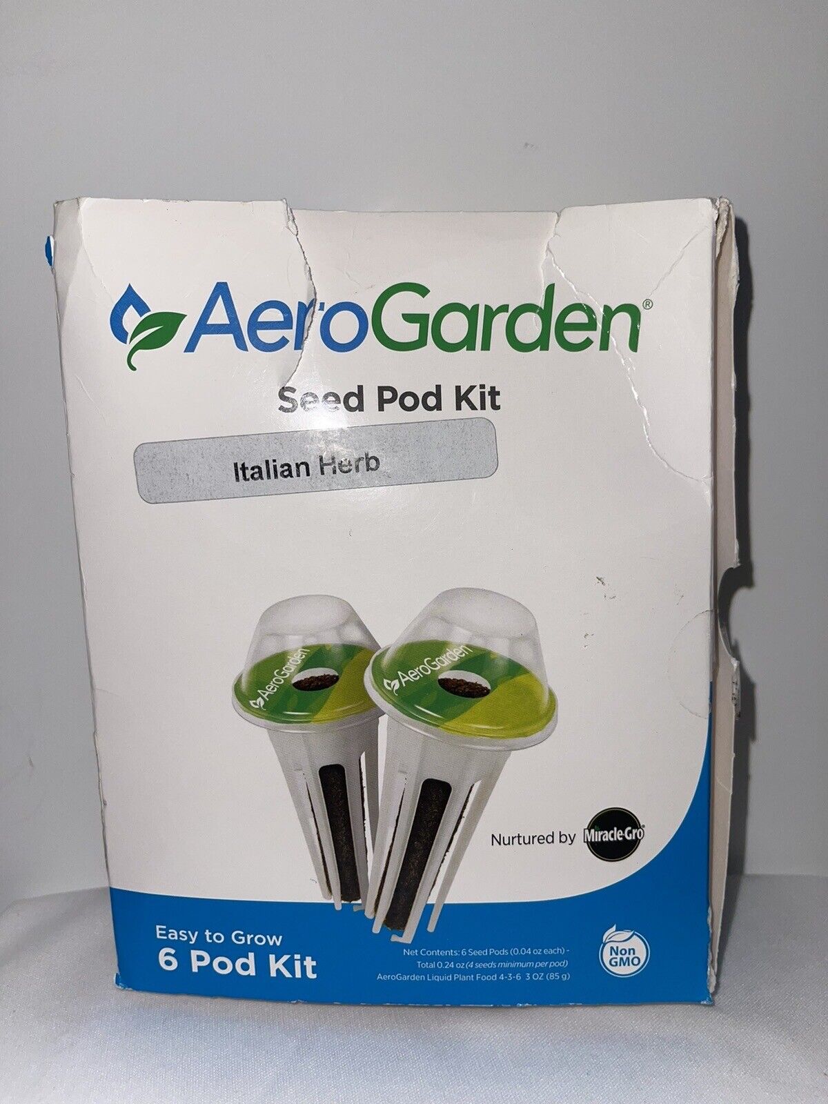 Aero Garden Seed Pod Kit Italian Herb 6 Pods Miracle Grow Food