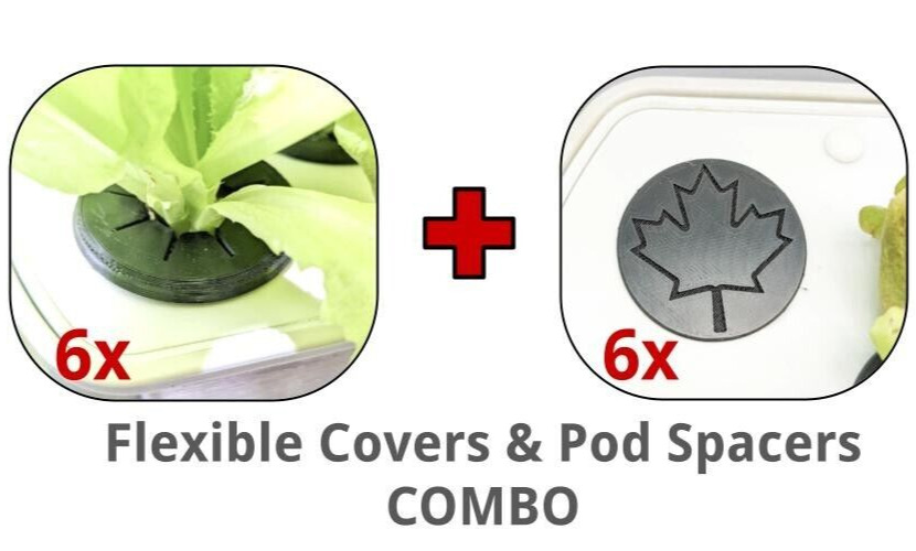 Flexible Cover & Pod Spacer COMBO for AeroGarden - 6pcsx2