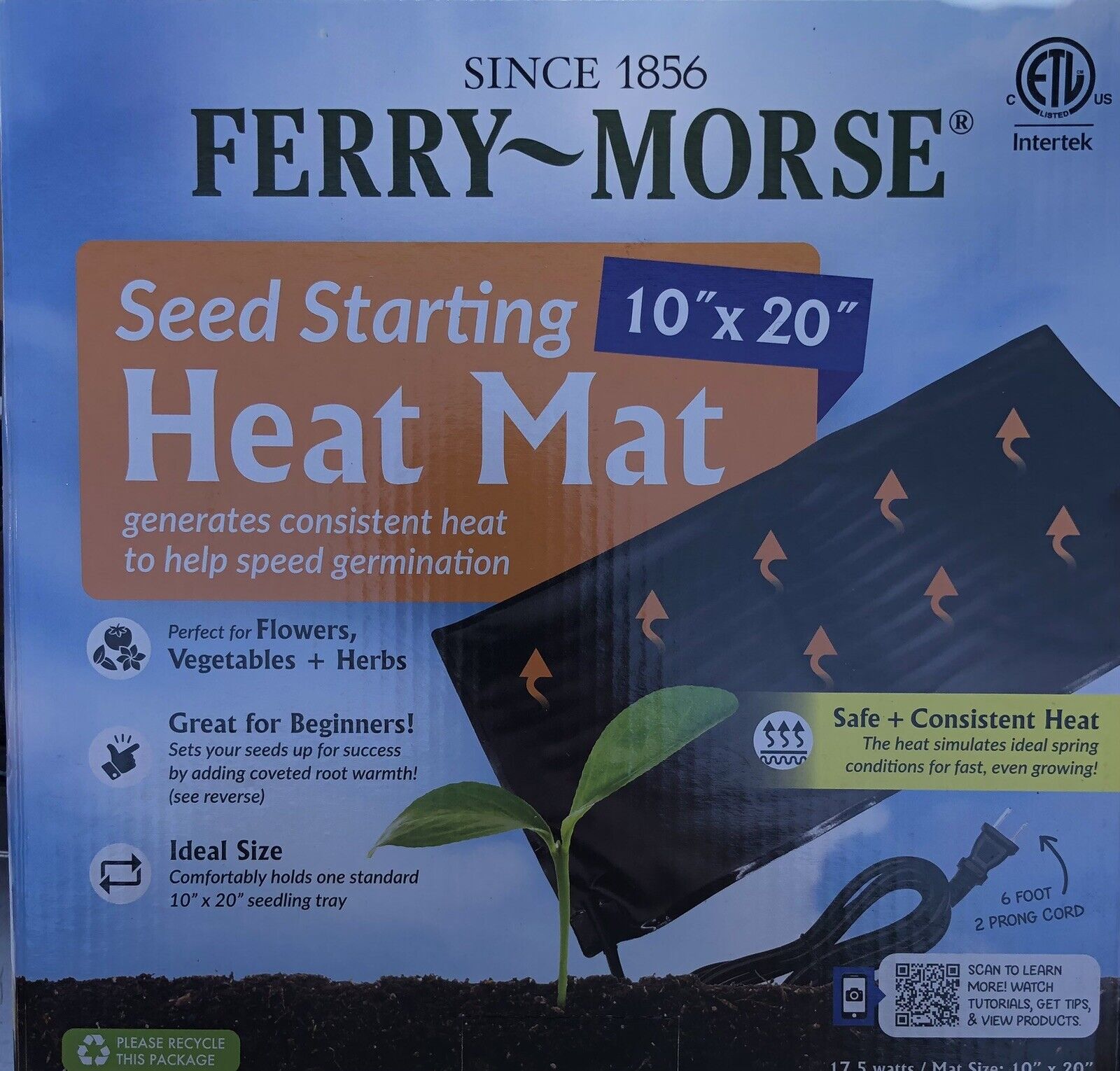 Ferry-Morse Heat Mat Seed Germination Heat Mat For Indoor Gardening 10\