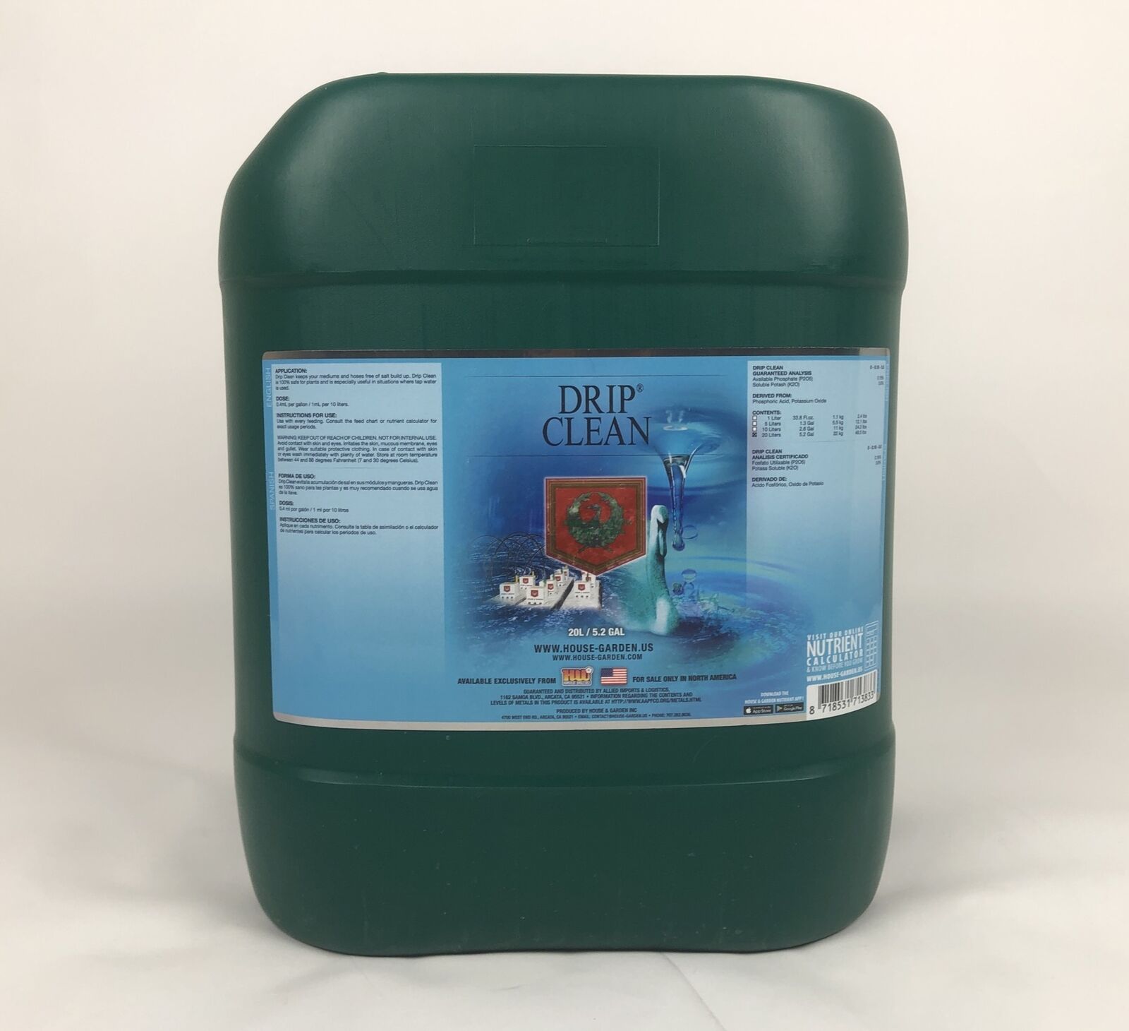 New Sealed House and Garden Drip Clean - 20 Liters 5.2 Gallons