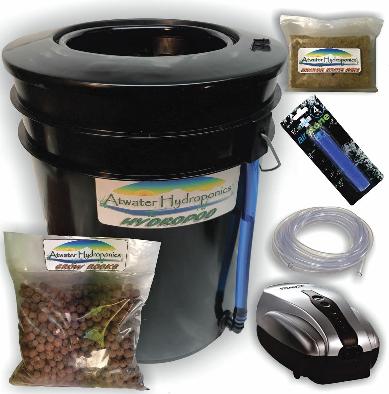 The Atwater HydroPod - Standard DWC System - No Nutrients or pH Testing