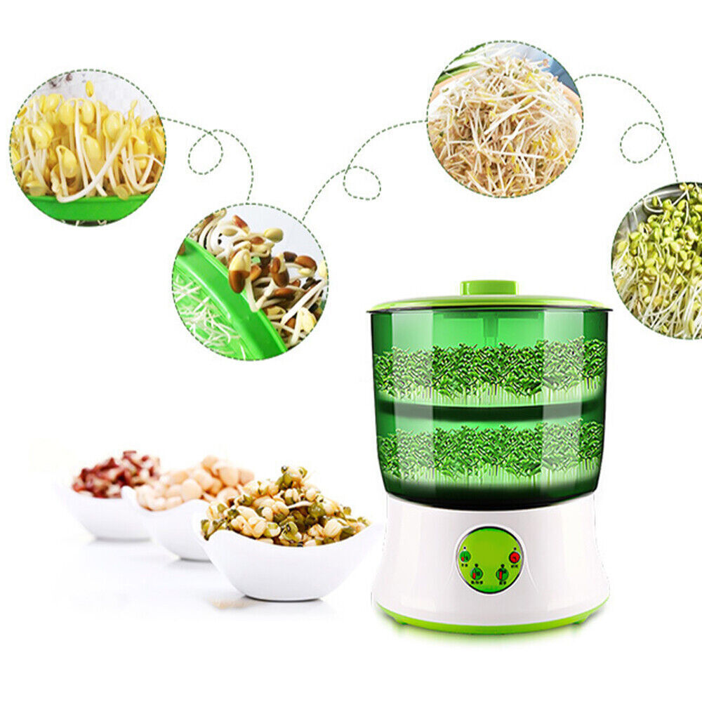 20W 2-Layer Bean Seed Sprouter Machine Automatic Bean Sprouts Machine Household