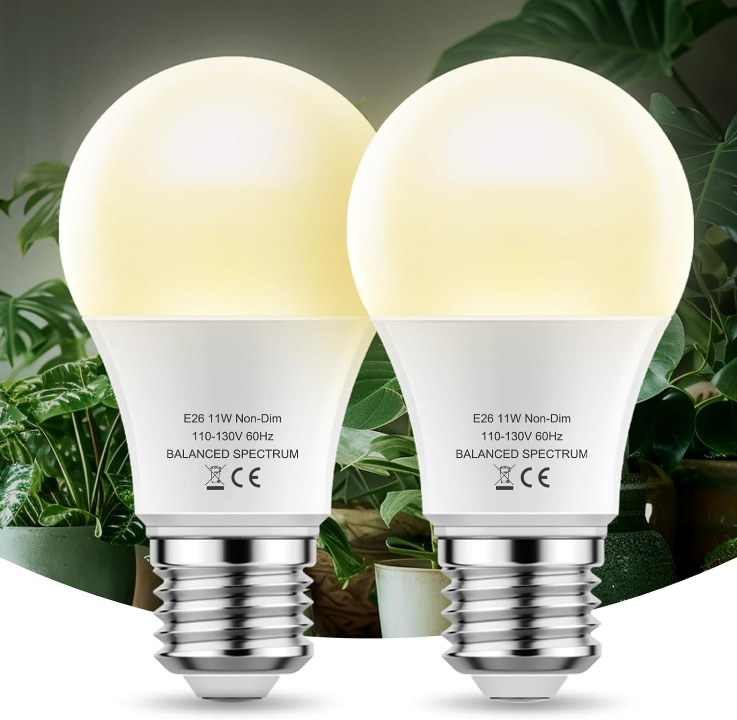 Grow Light Bulbs, LED Grow Light Bulb A19, Full Spectrum Light Bulb, Grow Bulb E