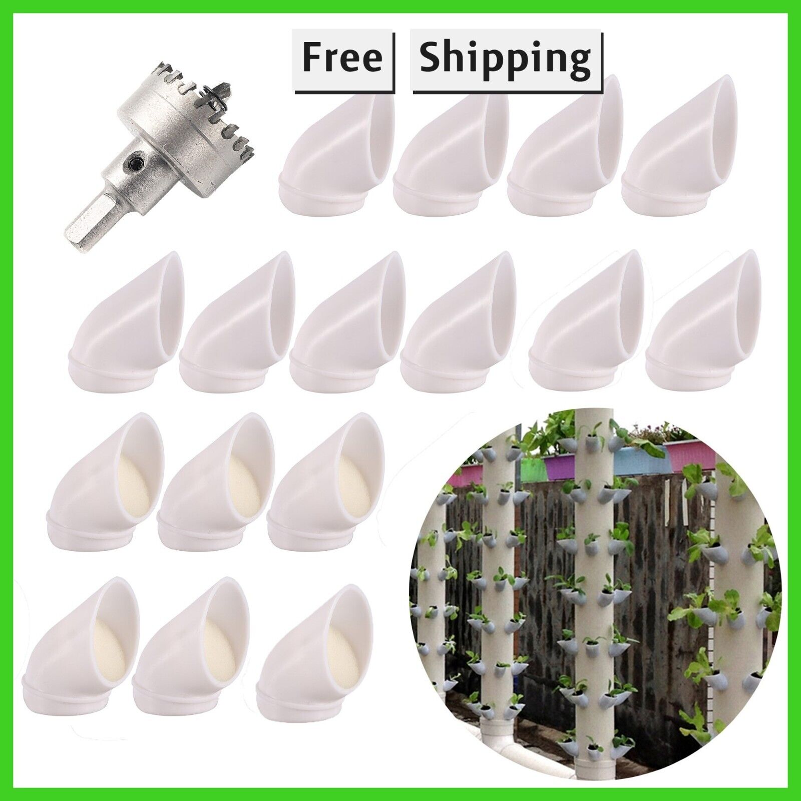 30Pcs DIY Hydroponic Pots for Vertical Tower Growing System Soilless Device Farm