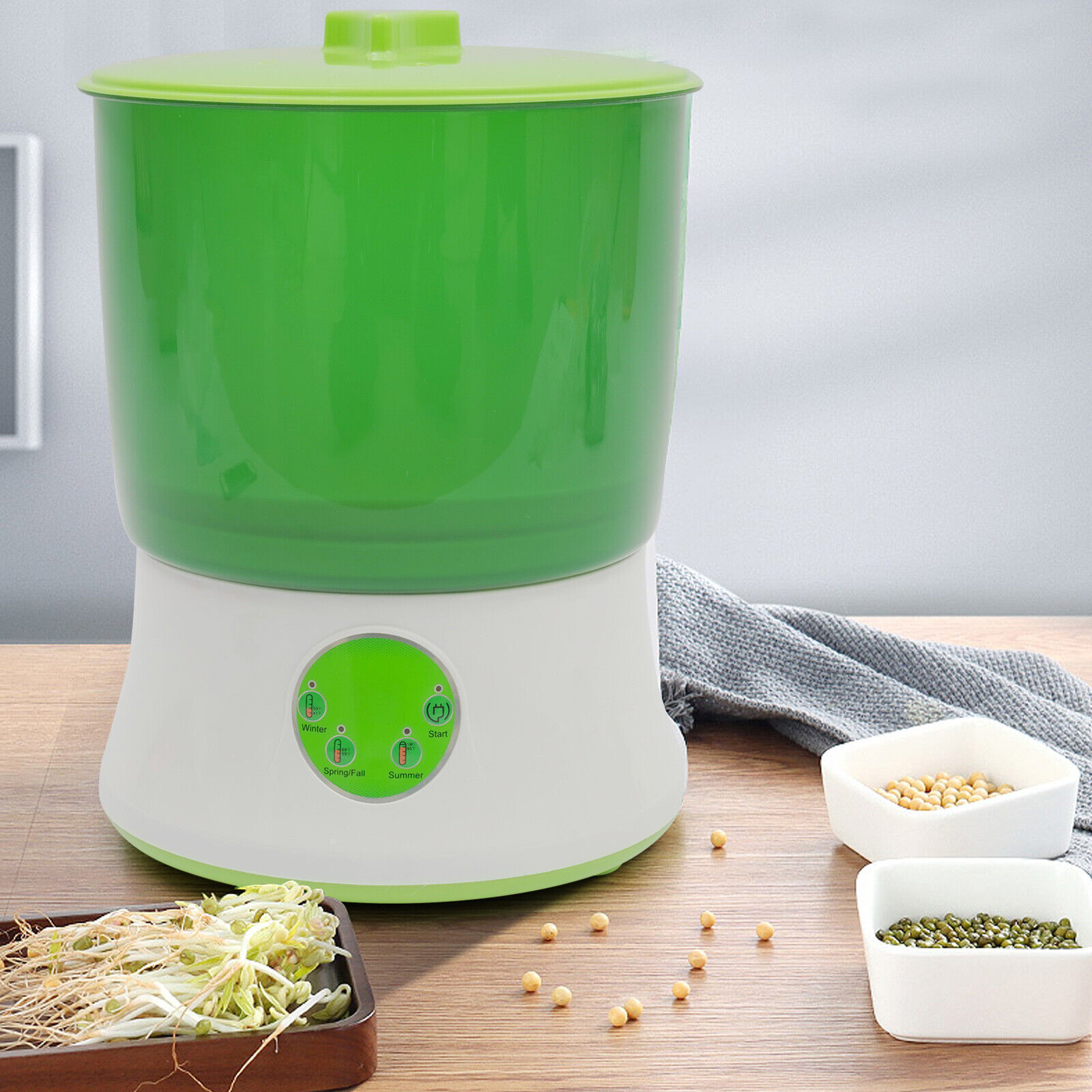 2 Layer Bean Sprouts Machine Automatic Bean Seed Sprouter Device Household 110V