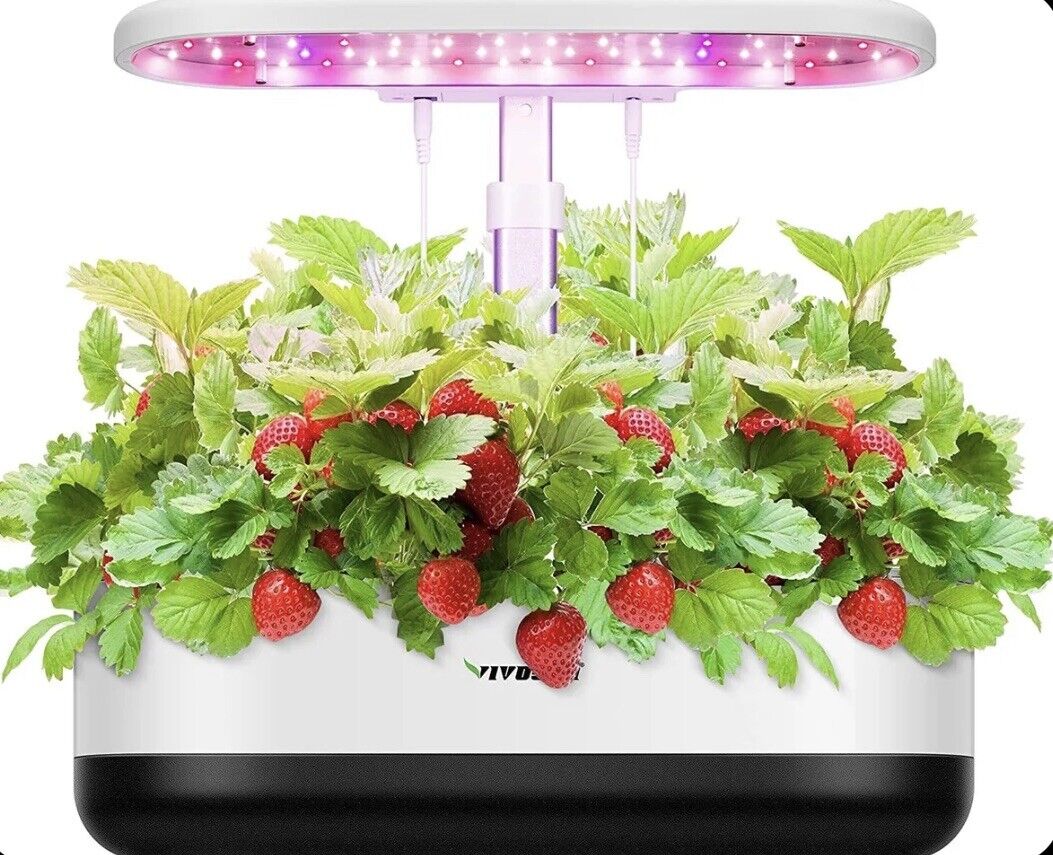 VIVOSUN Indoor Hydroponics Growing System, 10 Pods Indoor Herb Garden Kit.