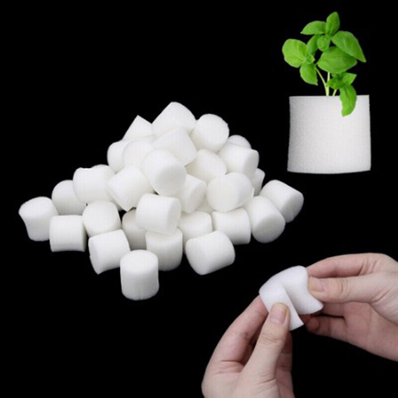 100x Soiless Hydroponic Gdening Plant Tools Planted Sponge Vegetable System BL