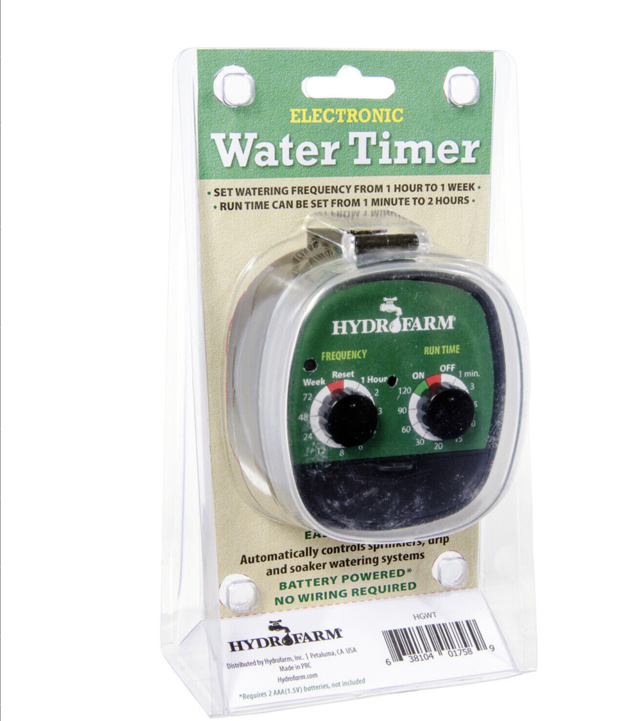 Hydrofarm water timer