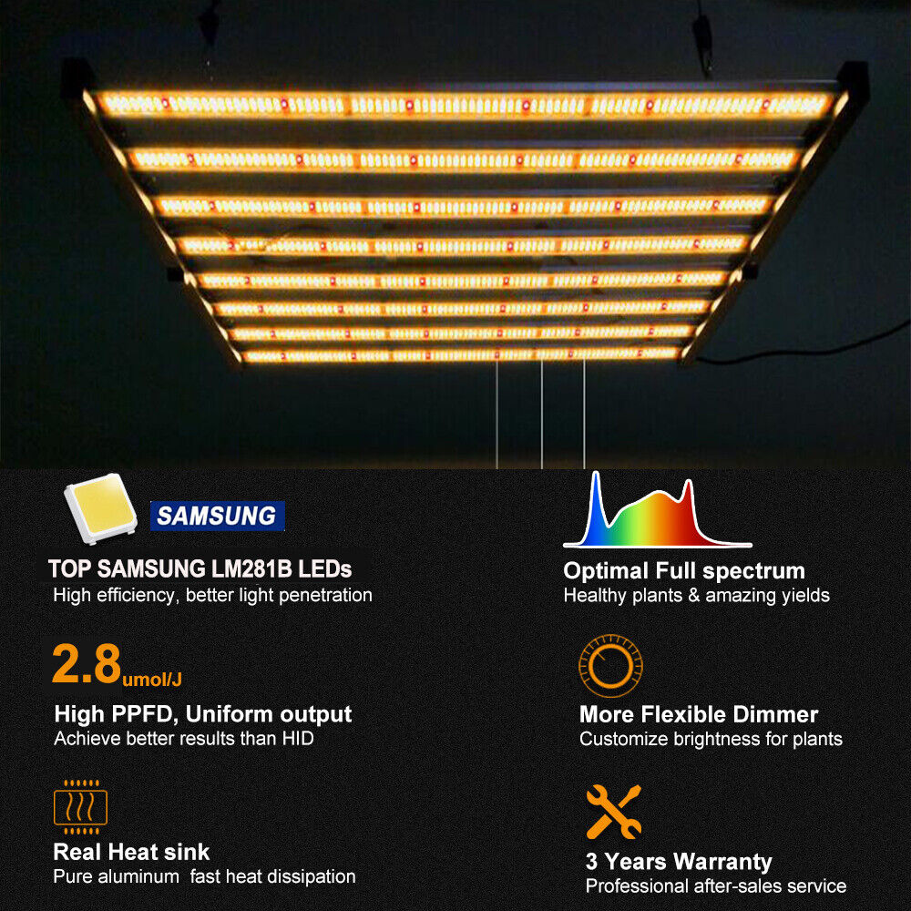 640W Foldable LED Grow Light Bar Full Spectrum for Commercial Indoor Plants Lamp