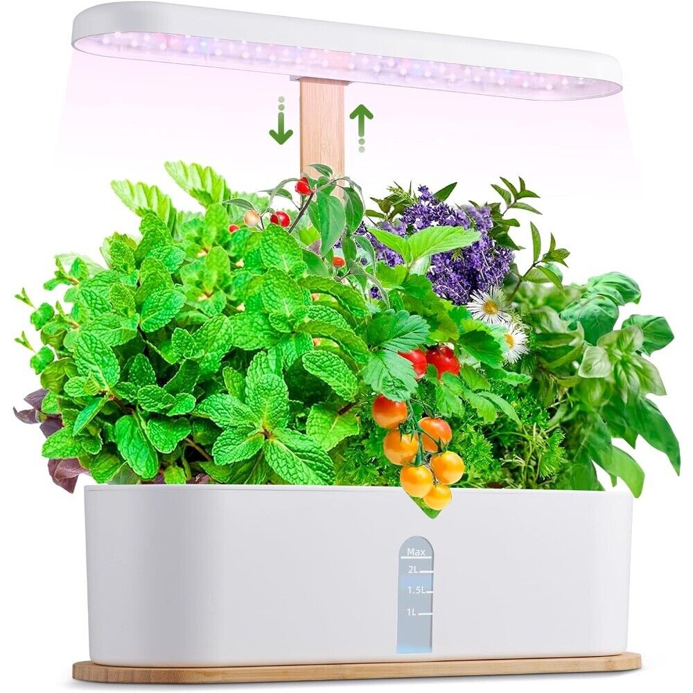 Smart LED Hydroponics Growing Kit System Indoor LED Lighting Herb Garden 10 Pods