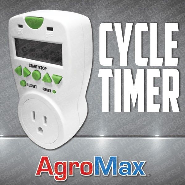 10-SECOND TO 99-HR DIGITAL CYCLE TIMER HYDROPONIC CONTROLLER W/ DAY/NIGHT SENSOR