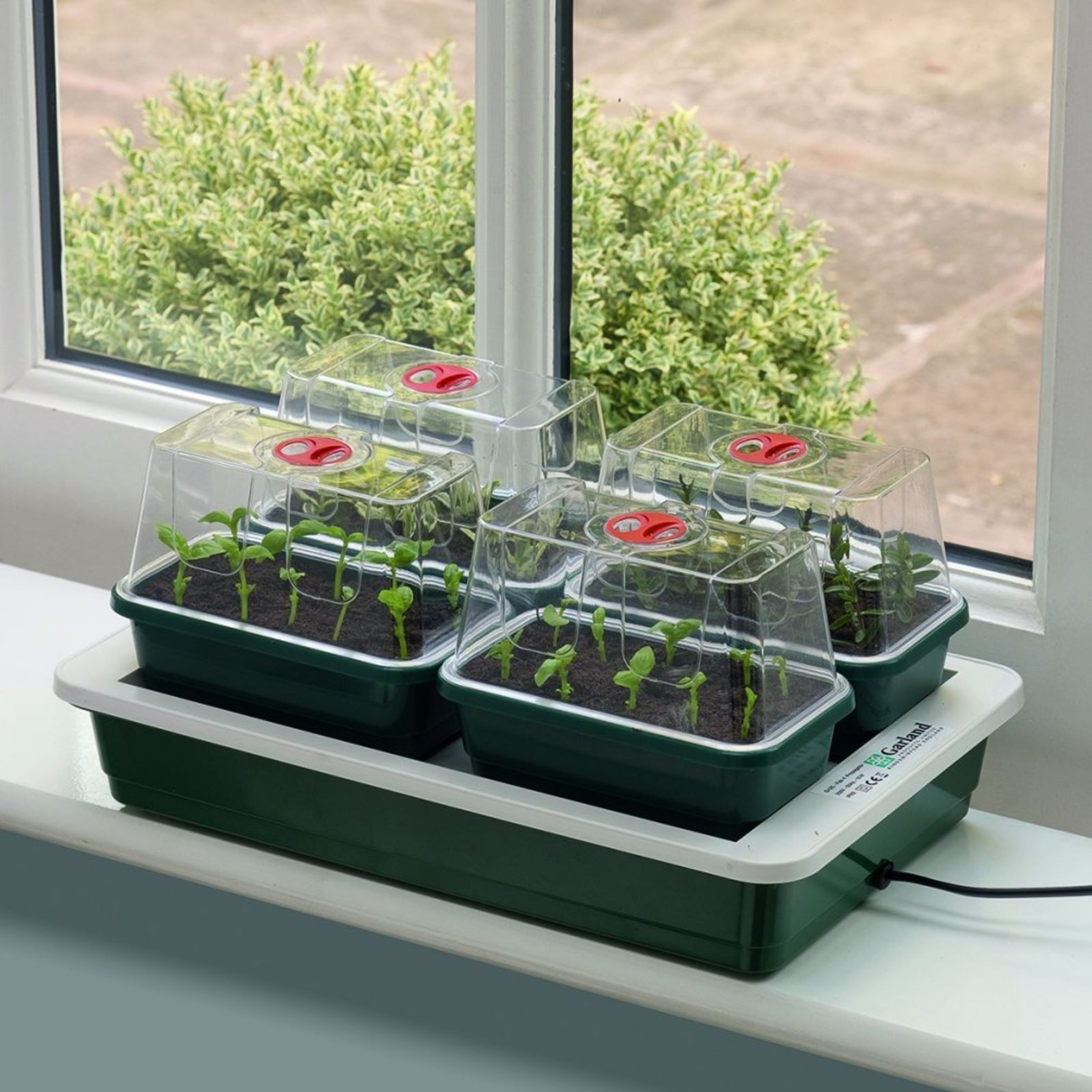Garland G125 Fab 4 Heated Electric Propagator Plant Seed with 4 Vented Trays