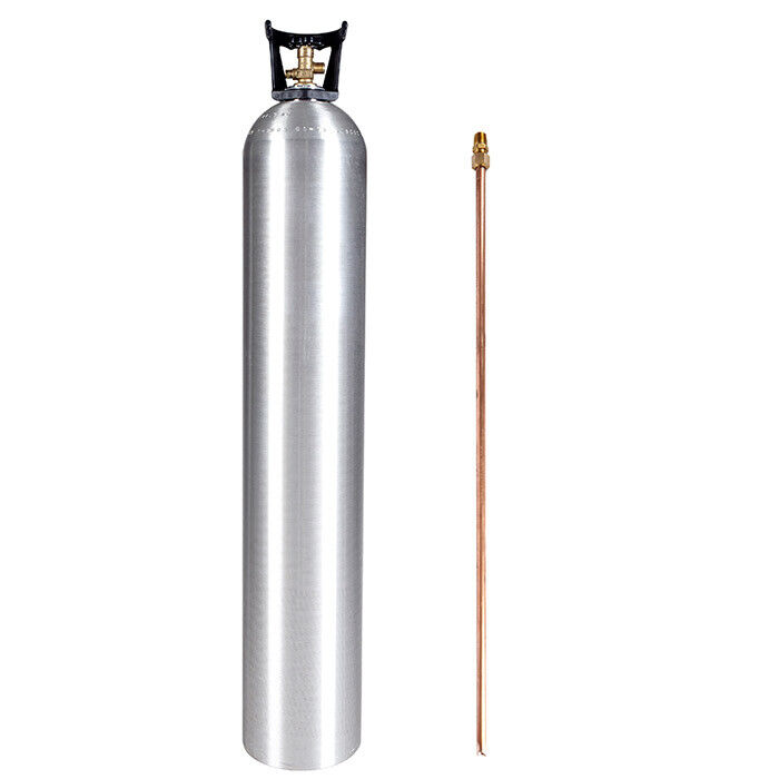 50 lb. New Aluminum CO2 Cylinder - CGA 320 Valve, Siphon Tube Installed, Handle