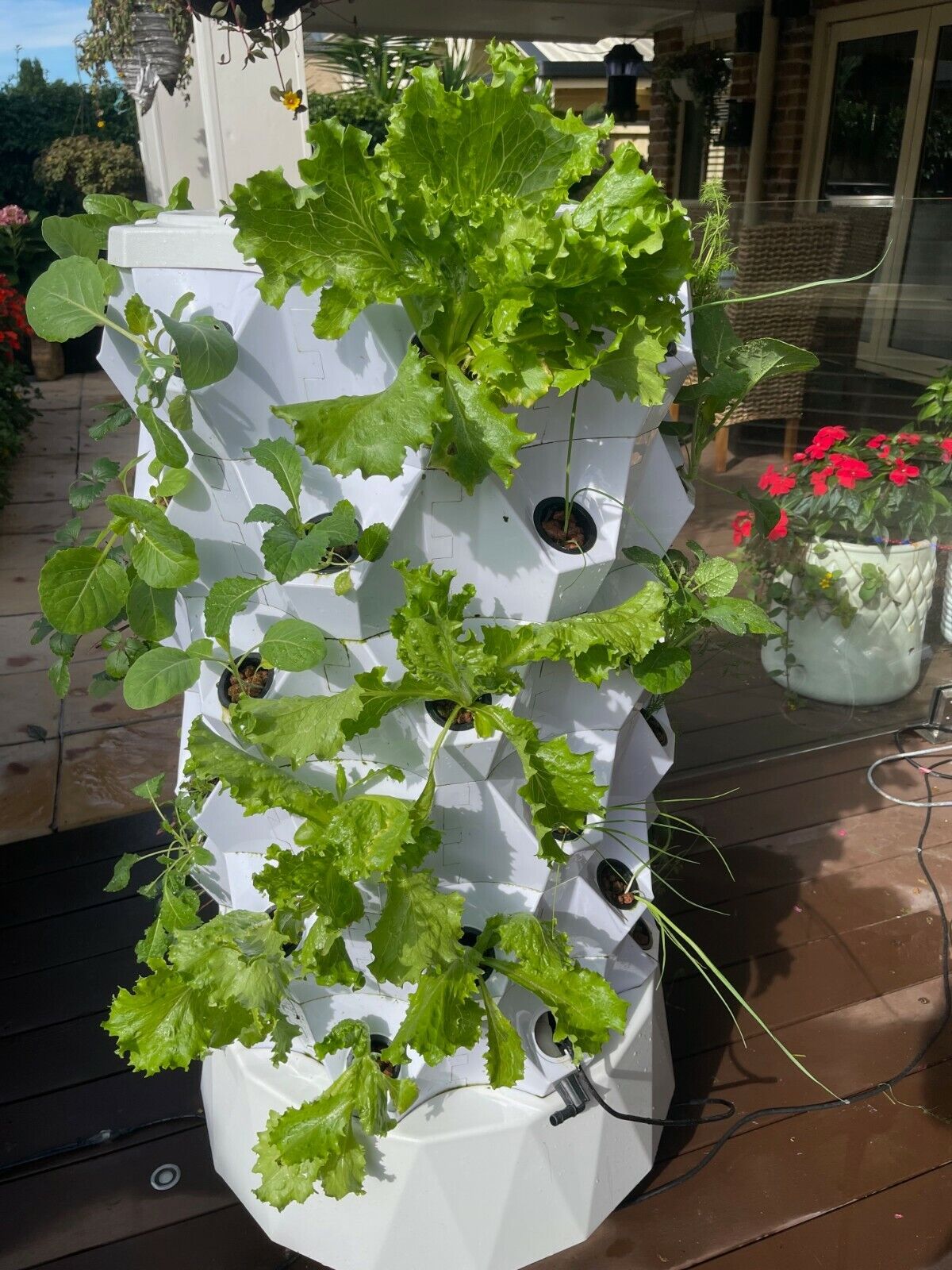 48 plants vertical hydroponic, aeroponics grow tower in/ outdoor garden system