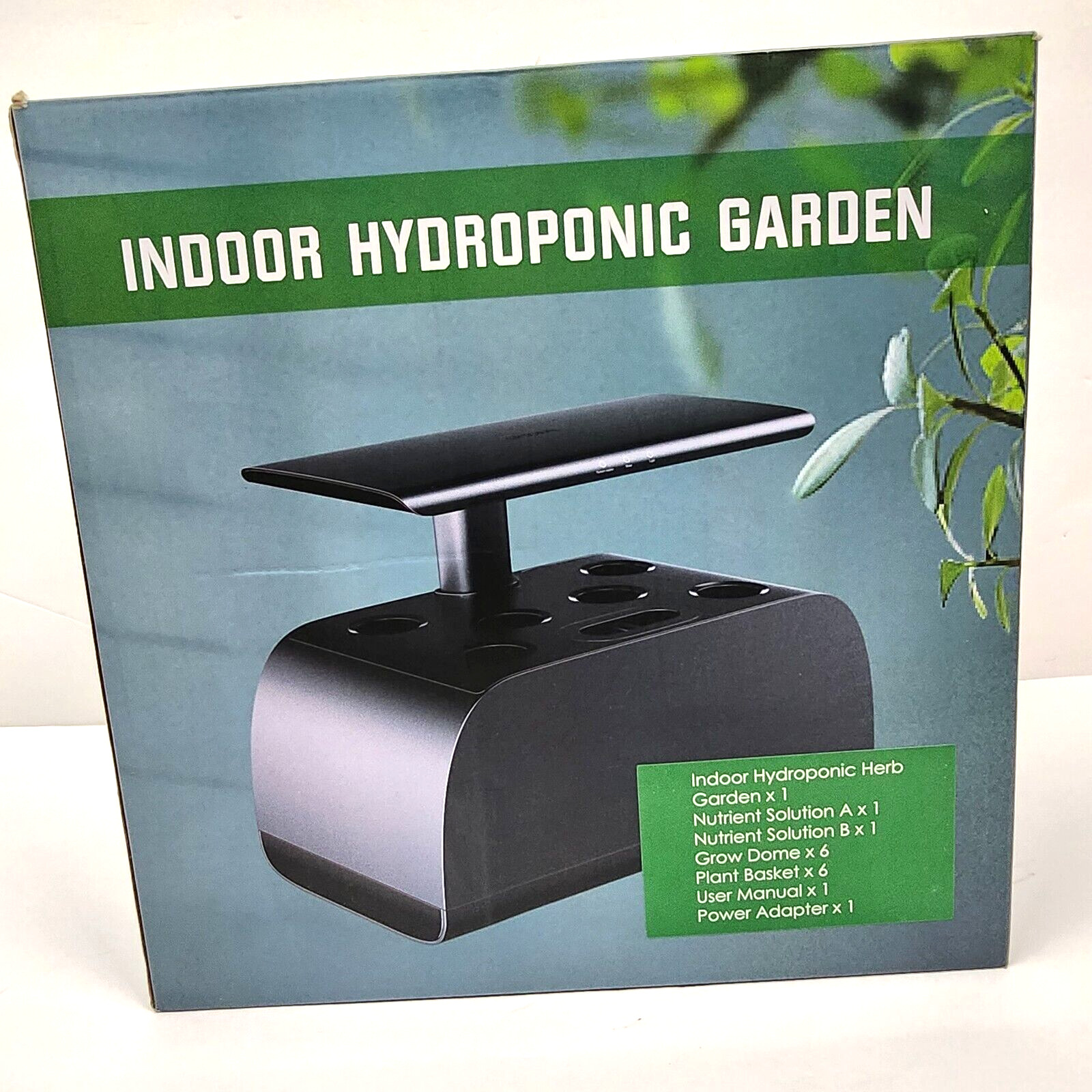 Indoor Hydroponic Home Herb Garden 6 Pods LED Grow  Light Automatic Timer