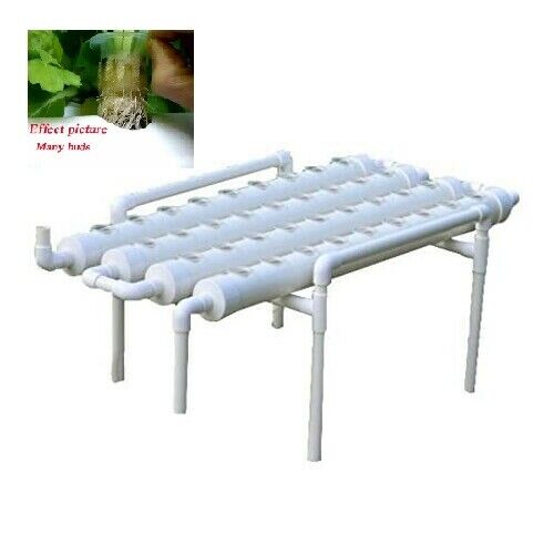 Horizontal 4 Pipe Hydroponic 36 Plant Site Grow Kit Perfect for Beginners Newest