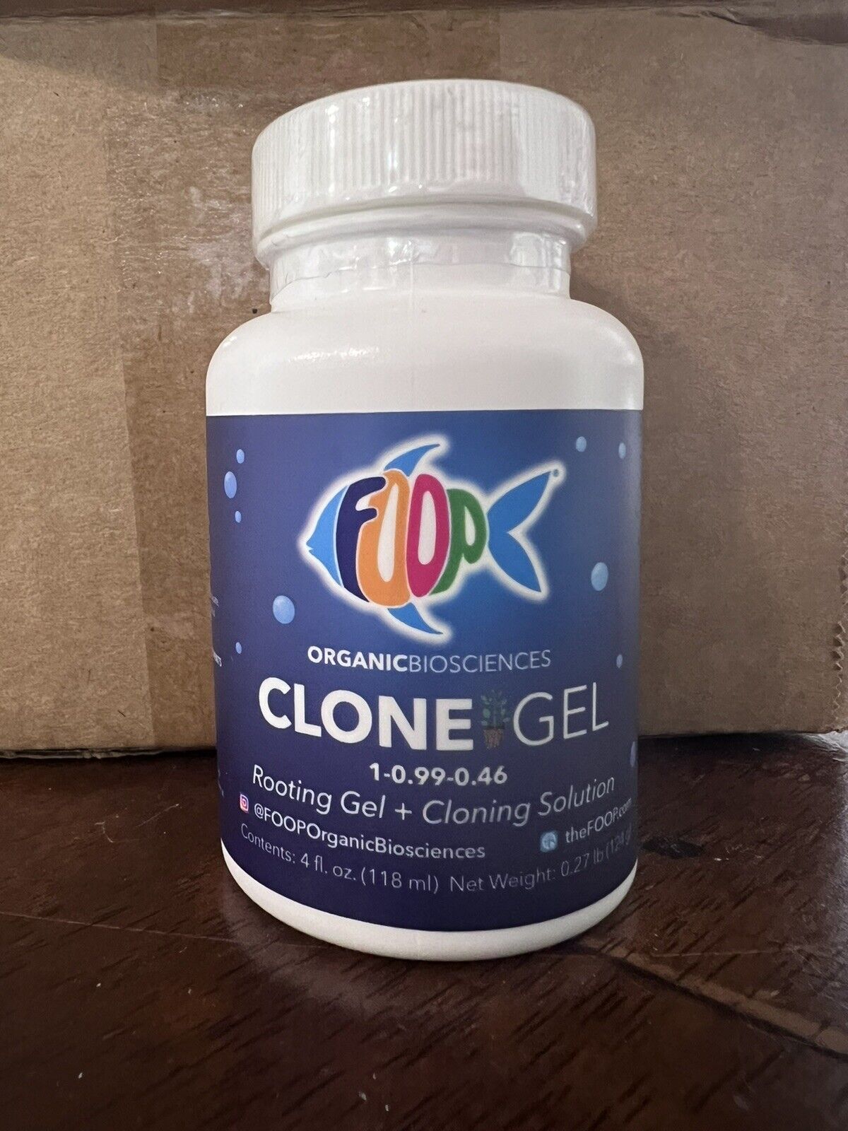 FOOP Organic Clone Gel 4oz Jar BRAND NEW