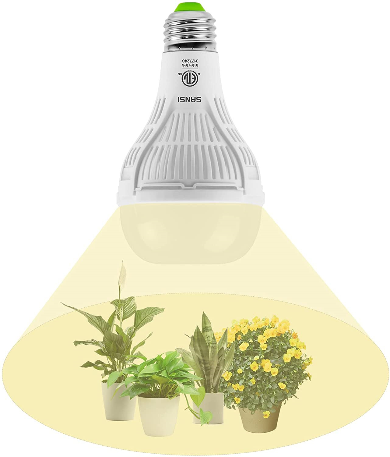 SANSI 15W(200W Equiv) LED Plants Grow Light Bulb Full Spectrum Indoor Grow Lamp