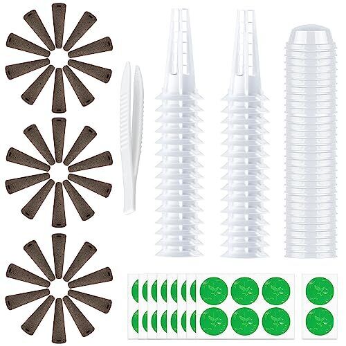 Seed Pods Kit Grow Anything Hydroponics Supplies 141Pcs with Grow Sponges Gro...