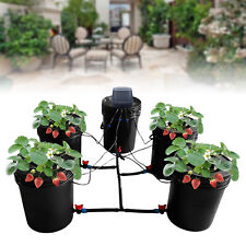 5-Gal Hydroponics Growing System Circular Drip Irrigation 4+1Buckets In/Outdoor picture