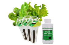 Fresh Green Salad Seed Pod Kit Indoor Gardening Grow Pot Liquid Plant Food 3 Pcs picture