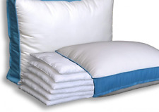 The Pancake Pillow - Adjustable Layer Pillow. Queen (Pack of 1), White - Blue  picture
