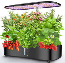 12 Pod Hydroponics Indoor Growing System Grow Light Full Spectrum Plants Bloom picture
