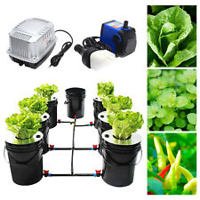 DWC 5 Gallon 6 Buckets Hydroponics Growing System Recirculating Growing Kit New picture