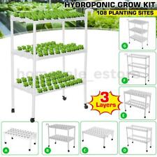 Garfans Max 108 Sites Hydroponic Grow Kit Planting 4 PVC Pipes Growing Vegetable picture
